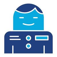 Man Glyph Two Color Icon vector