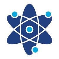 Atom Glyph Two Color Icon vector