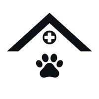 illustration emblem of a veterinary clinic. vector