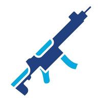 Machine Gun Glyph Two Color Icon vector