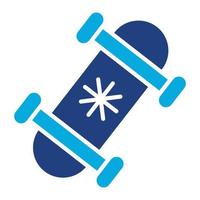 Snowboard Glyph Two Color Icon vector