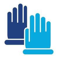 Cleaning Gloves Glyph Two Color Icon vector