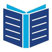 Open Book Glyph Two Color Icon vector
