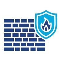 Firewall Glyph Two Color Icon vector