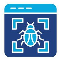 Virus Detection Glyph Two Color Icon vector