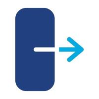 Logout Glyph Two Color Icon vector