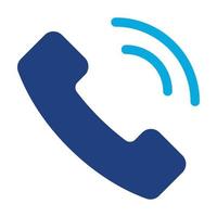 Calling Glyph Two Color Icon vector