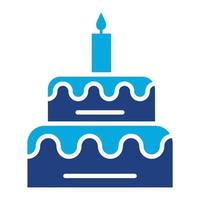 Birthday Glyph Two Color Icon vector