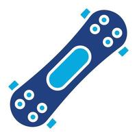 Skateboard Glyph Two Color Icon vector