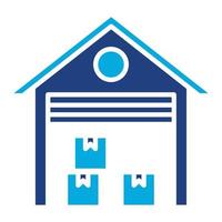 Warehouse Glyph Two Color Icon vector