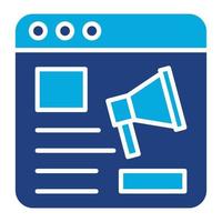 Breaking News Glyph Two Color Icon vector