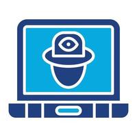 Spyware Glyph Two Color Icon vector