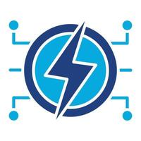 Smart Energy Glyph Two Color Icon vector