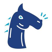 Horse Glyph Two Color Icon vector