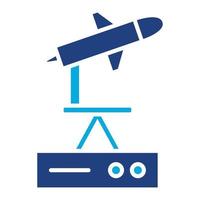 Space Catapult Glyph Two Color Icon vector