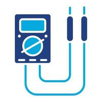 Multimeter Glyph Two Color Icon vector