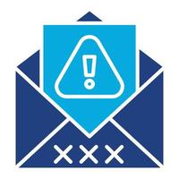 Spam Email Glyph Two Color Icon vector