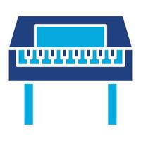 Wooden Piano Glyph Two Color Icon vector