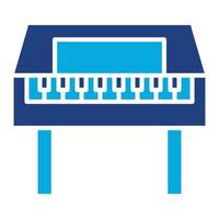 Wooden Piano Glyph Two Color Icon vector