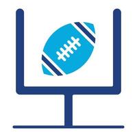 American Football Glyph Two Color Icon vector