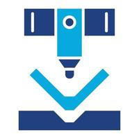 Bending Machine Glyph Two Color Icon vector