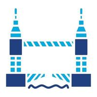 Tower Bridge Glyph Two Color Icon vector