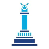 Victory Column Glyph Two Color Icon vector