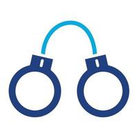 Handcuffs Glyph Two Color Icon vector