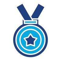 Medal Glyph Two Color Icon vector
