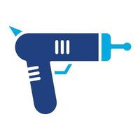 Space Gun Glyph Two Color Icon vector