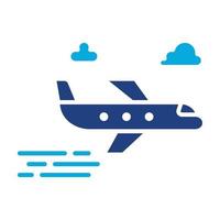 Flight Glyph Two Color Icon vector