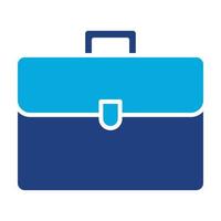 Briefcase Glyph Two Color Icon vector