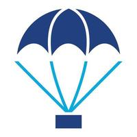 Parachute Glyph Two Color Icon vector