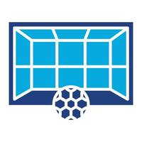 Football Goal Glyph Two Color Icon vector