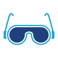 Safety Glasses Glyph Two Color Icon vector