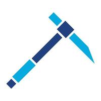 Pickaxe Glyph Two Color Icon vector