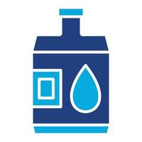 Water Canteen Glyph Two Color Icon vector