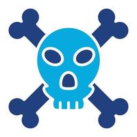 Pirate Danger Glyph Two Color Icon vector