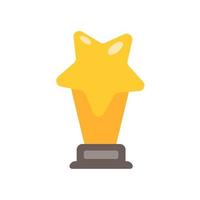 Trofeo de estrella dorada para el ganador del concurso. vector