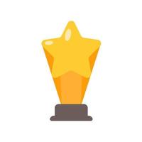 Trofeo de estrella dorada para el ganador del concurso. vector