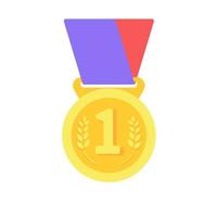 Medals are awarded to the winners of the sporting events. vector