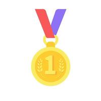 Medals are awarded to the winners of the sporting events. vector