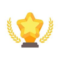 golden star trophy for the winner of the contest vector