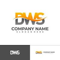 Letter D W S logo vector template, Initial D W S logo design concepts