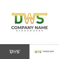 Letter D W S logo vector template, Initial D W S logo design concepts