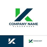 plantilla de vector de logotipo de letra k, conceptos creativos de diseño de logotipo de k