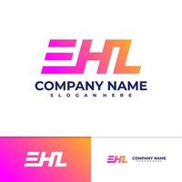 plantilla de vector de logotipo de letra ehl, conceptos iniciales de diseño de logotipo de ehl