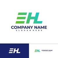 plantilla de vector de logotipo de letra ehl, conceptos iniciales de diseño de logotipo de ehl