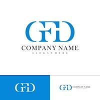 plantilla de vector de logotipo de letra gfd, conceptos creativos de diseño de logotipo de gfd