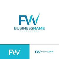 Letter F W logo vector template, Creative F W logo design concepts